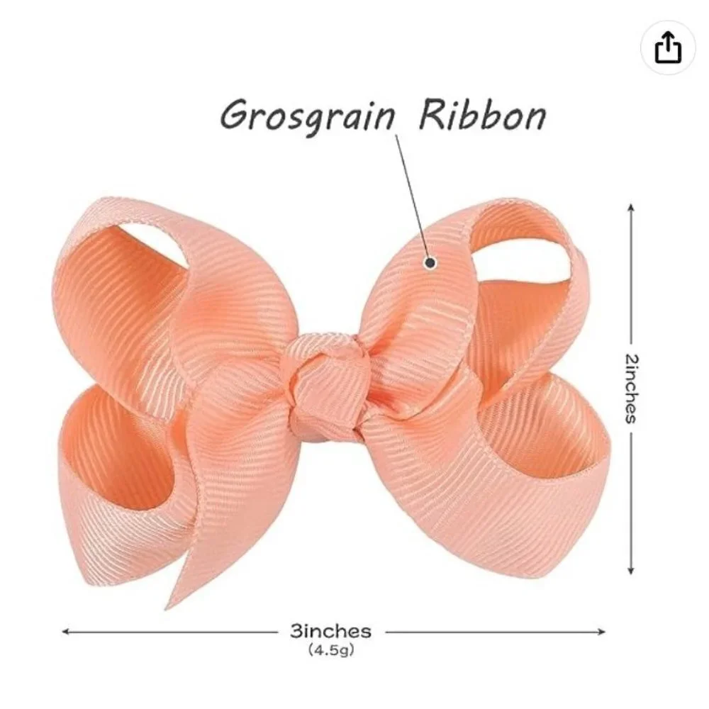 Grosgrain Ribbon Bow x14 Assorted Colors Bundle F
